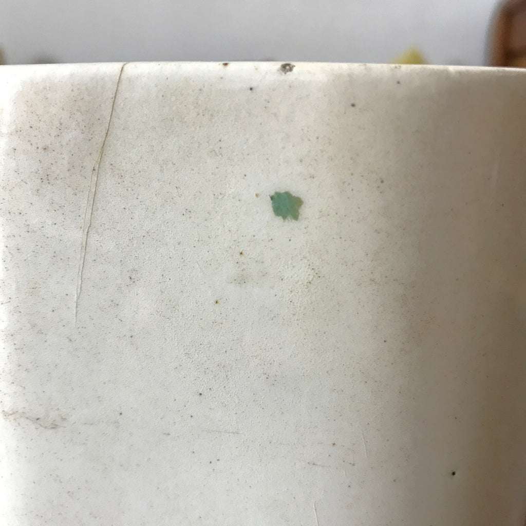 Ancien pot à épices Farine en céramique décor bordeaux - Hello Broc