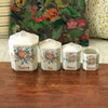 Ensemble de 4 pots à épices en faïence fine et décor fleurs multicolores Circa 1930 par Hello Broc brocante en ligne