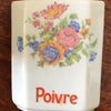 Ensemble de 4 pots à épices en faïence fine et décor fleurs multicolores Circa 1930 par Hello Broc brocante en ligne
