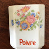 Ensemble de 4 pots à épices en faïence fine et décor fleurs multicolores Circa 1930 par Hello Broc brocante en ligne