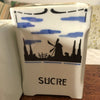Ensemble de 4 pots à épices époque Art Nouveau décor paysage et moulin noir et bleu par Hello broc brocante en ligne - produit unique