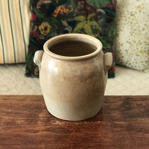 Grand et ancien pot à confit ou à graisse début XXème siècle en grès vernissé de 5 Litres par Hello Broc brocante en ligne