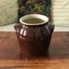 Grand pot à graisse en grès vernissé marron de 5 litres Digoin par Hello Broc brocante en ligne