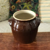 Grand pot à graisse en grès vernissé marron de 5 litres Digoin par Hello Broc brocante en ligne