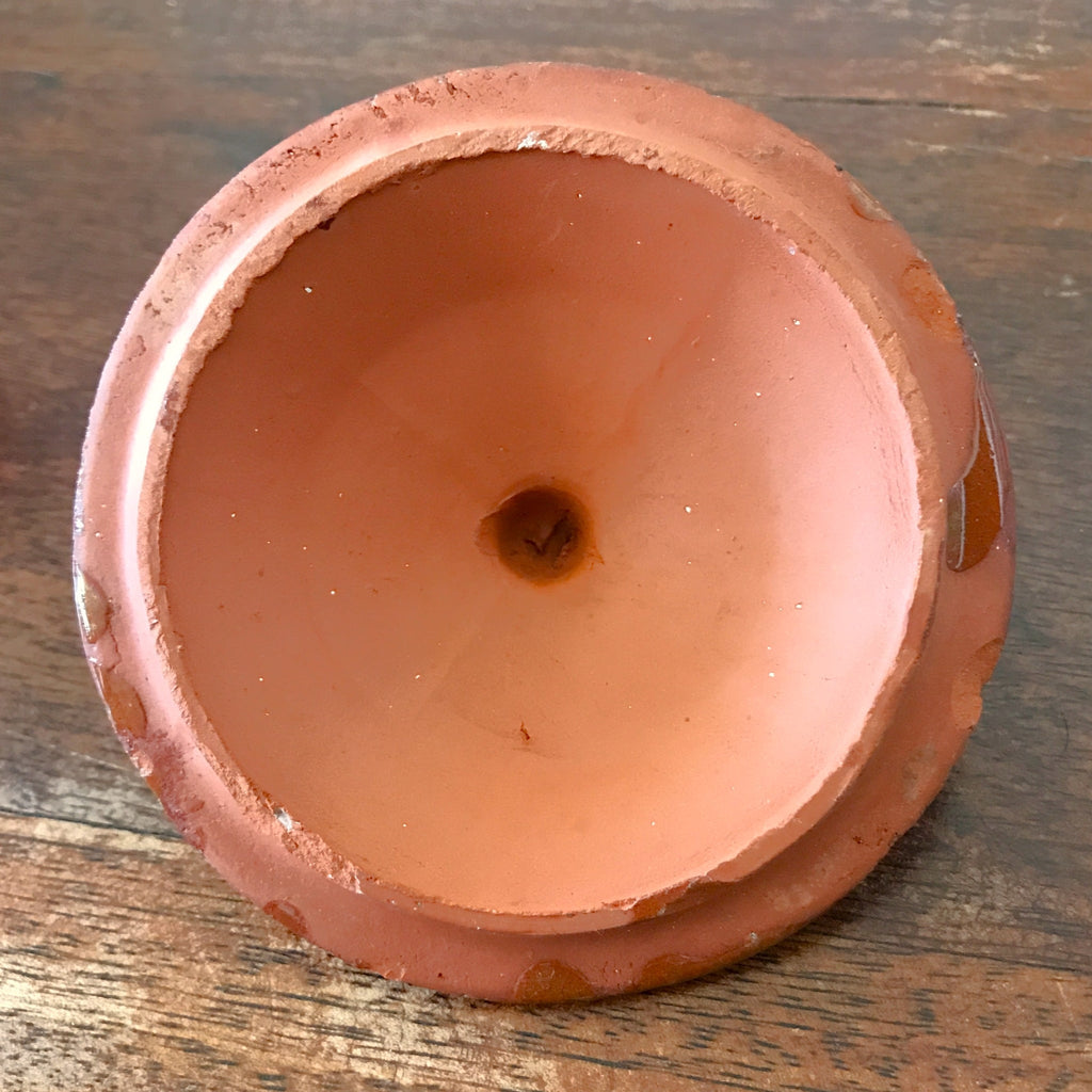 Pot à ail vintage Ayos en terre cuite vernissée par Hello Broc brocante en ligne