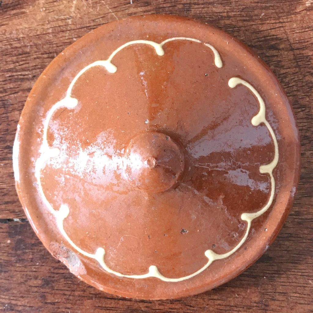 Pot à ail vintage Ayos en terre cuite vernissée par Hello Broc brocante en ligne
