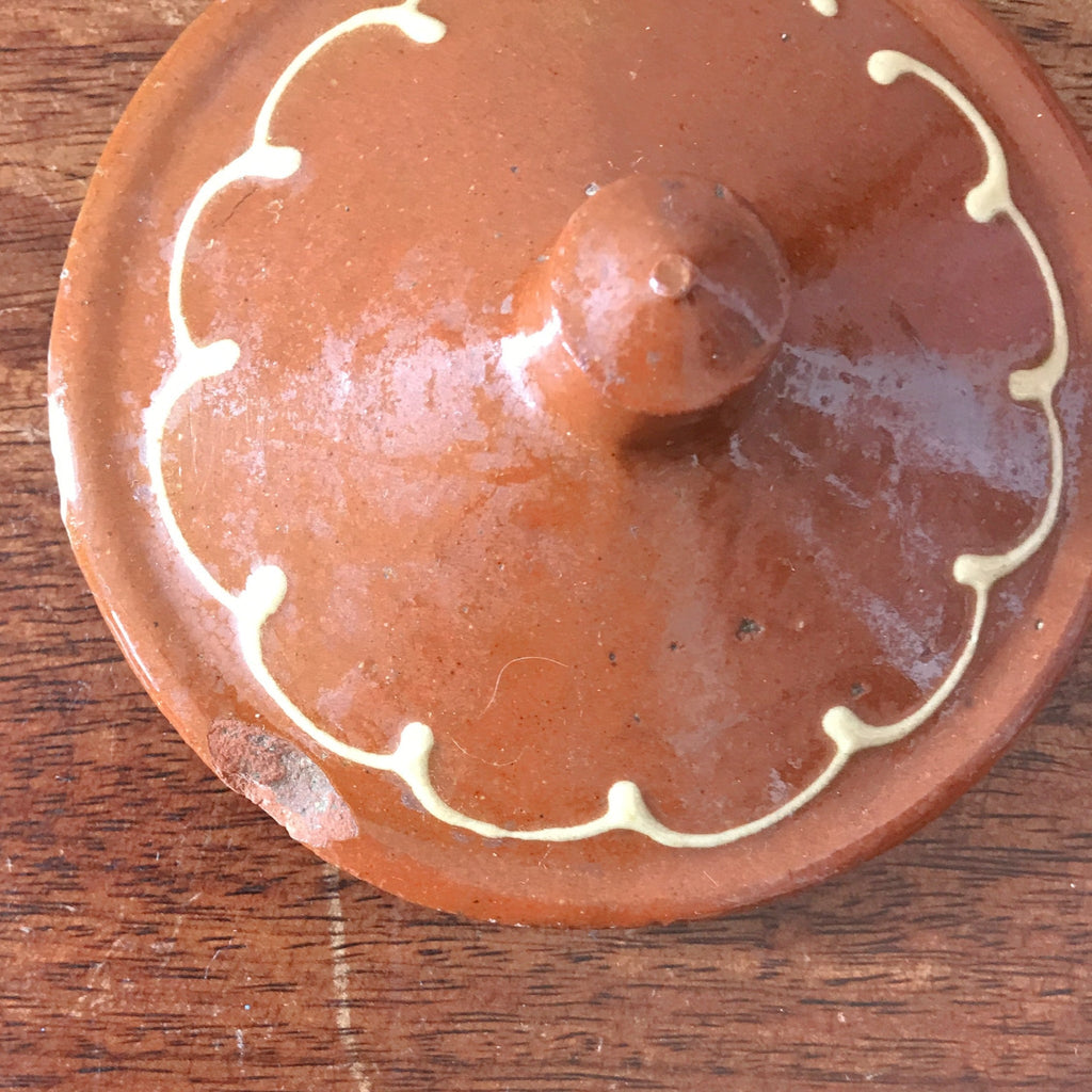 Pot à ail vintage Ayos en terre cuite vernissée par Hello Broc brocante en ligne