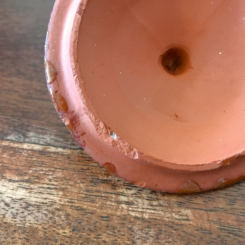 Pot à ail vintage Ayos en terre cuite vernissée par Hello Broc brocante en ligne