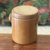 Pot à graisse ou à condiment droit en grès avec son couvercle d'origine hauteur 15 cm par Hello Broc brocante en ligne