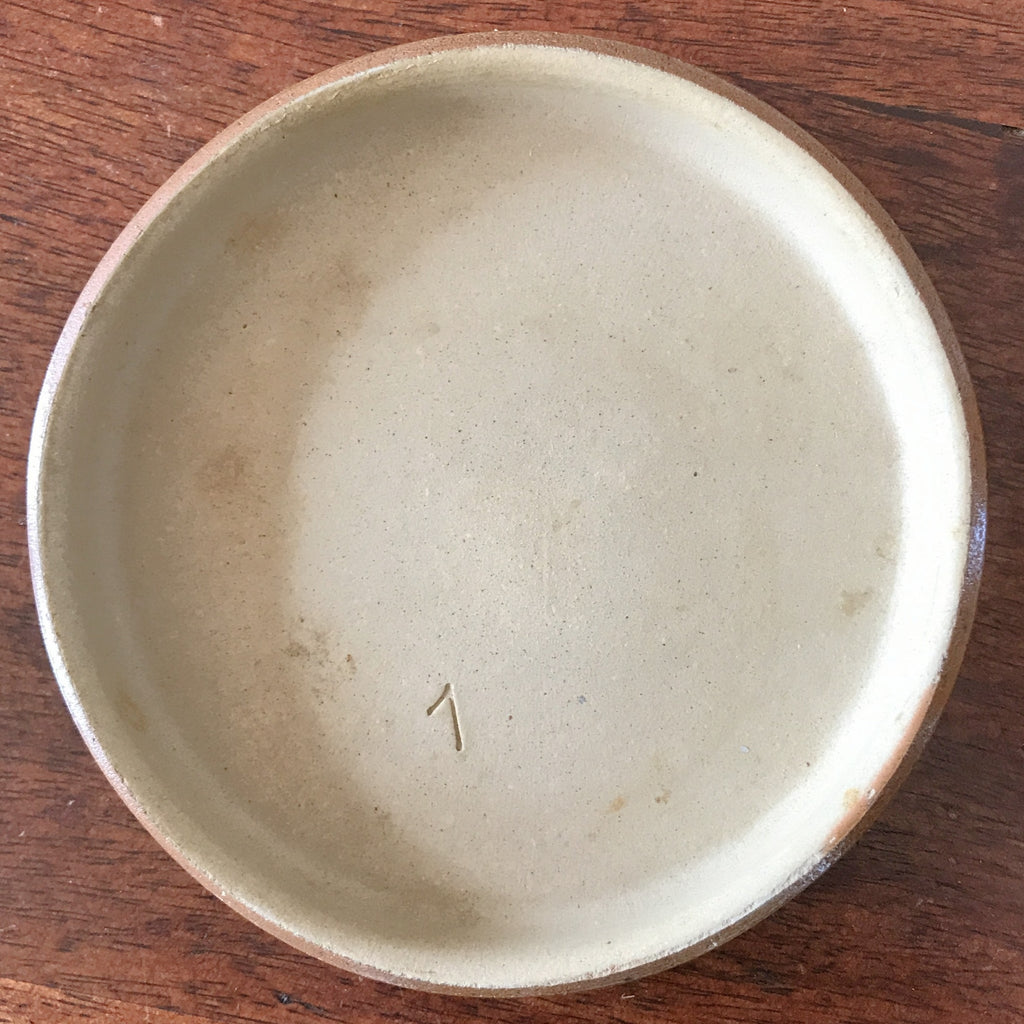 Pot à graisse ou à condiment droit en grès avec son couvercle d'origine hauteur 15 cm par Hello Broc brocante en ligne