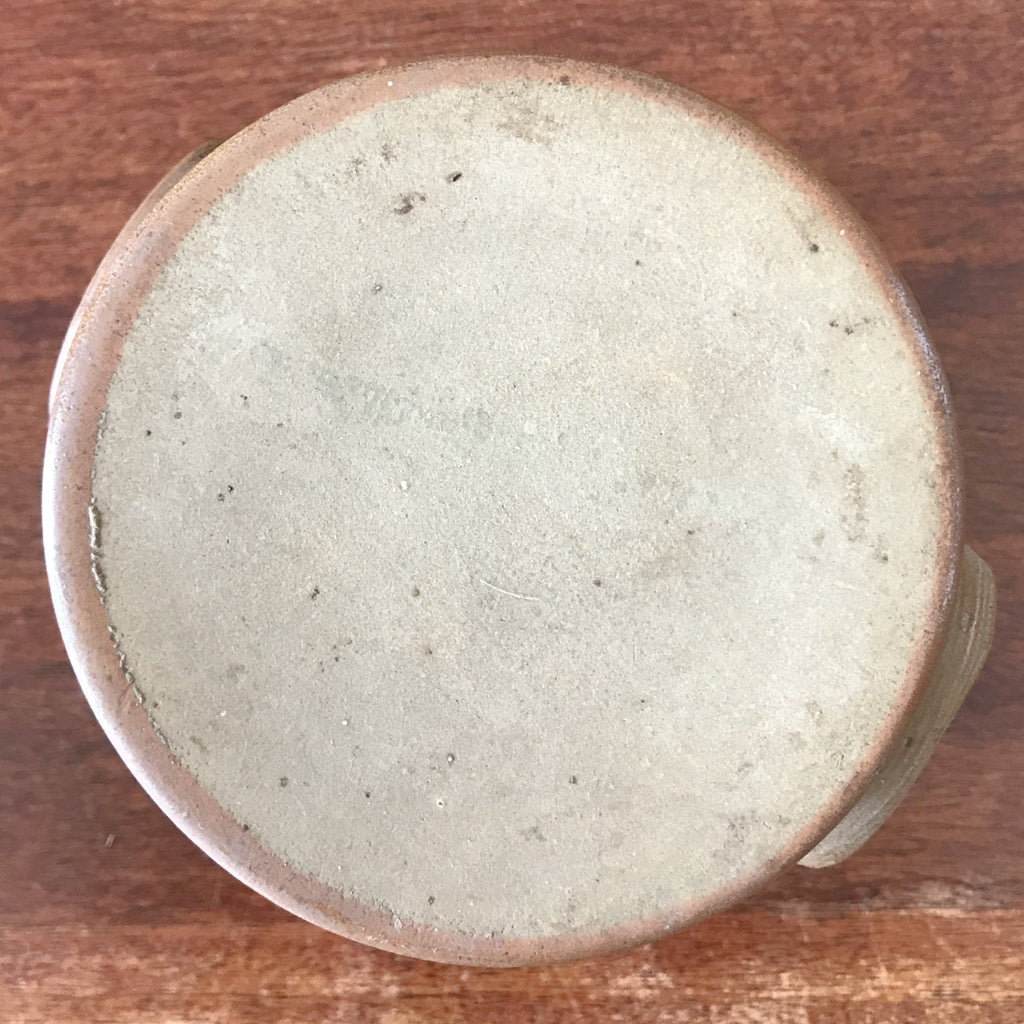 Pot à graisse ou à condiment droit en grès avec son couvercle d'origine hauteur 15 cm par Hello Broc brocante en ligne