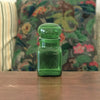 Petit bocal publicitaire Ariel en verre moulé vert années 60 par Hello Broc brocante en ligne