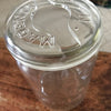 Grand bocal vintage 1 litre en verre moulé et son couvercle par Hello Broc brocante en ligne
