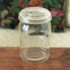 Grand bocal vintage 1 litre en verre moulé et son couvercle par Hello Broc brocante en ligne