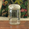 Grand bocal vintage 1 litre en verre moulé et son couvercle par Hello Broc brocante en ligne