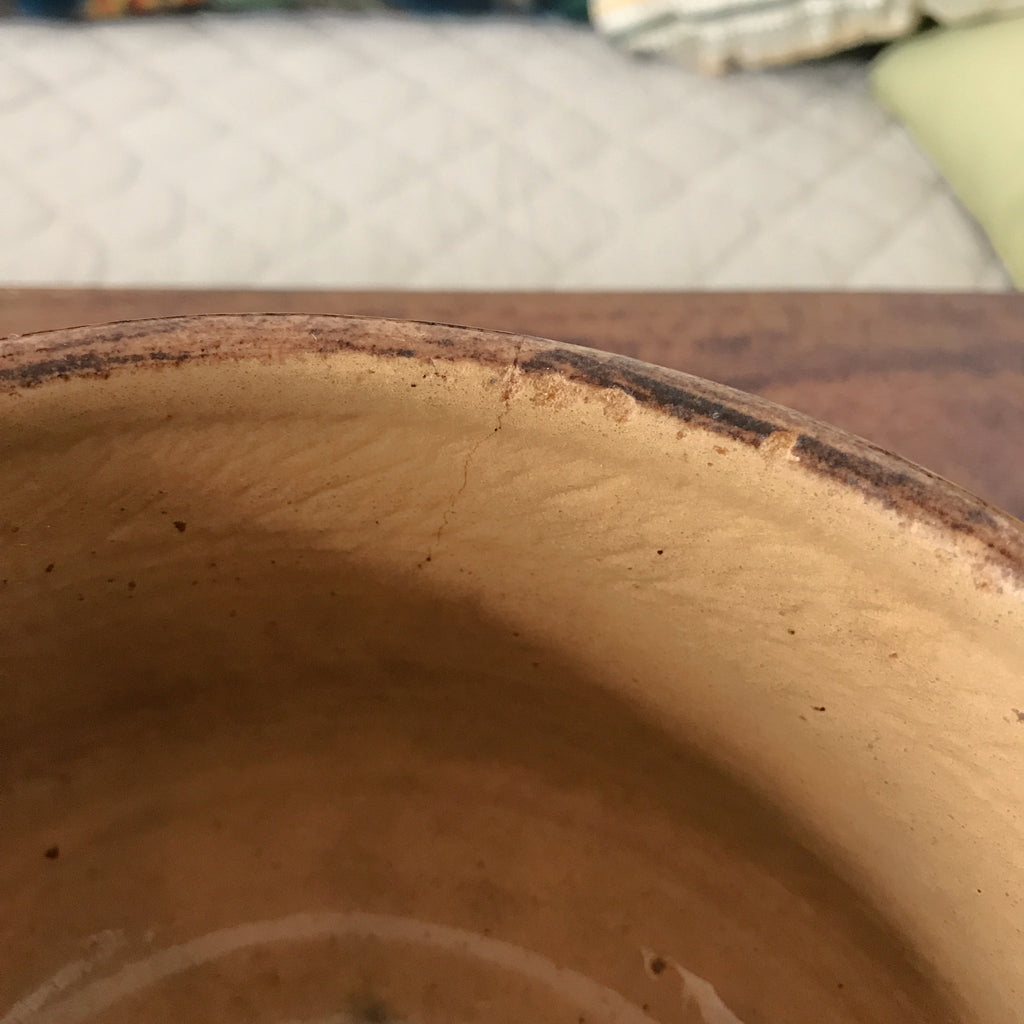 Caquelon cassolette vintage en grès vernissé d'Alsace Soufflenheim France par Hello Broc brocante en ligne