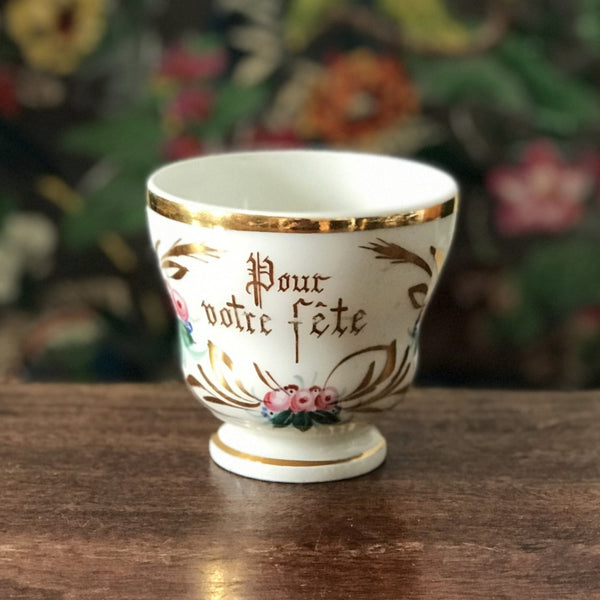 Tasse de célébration souvenirs en céramique par Hello Broc brocante en ligne