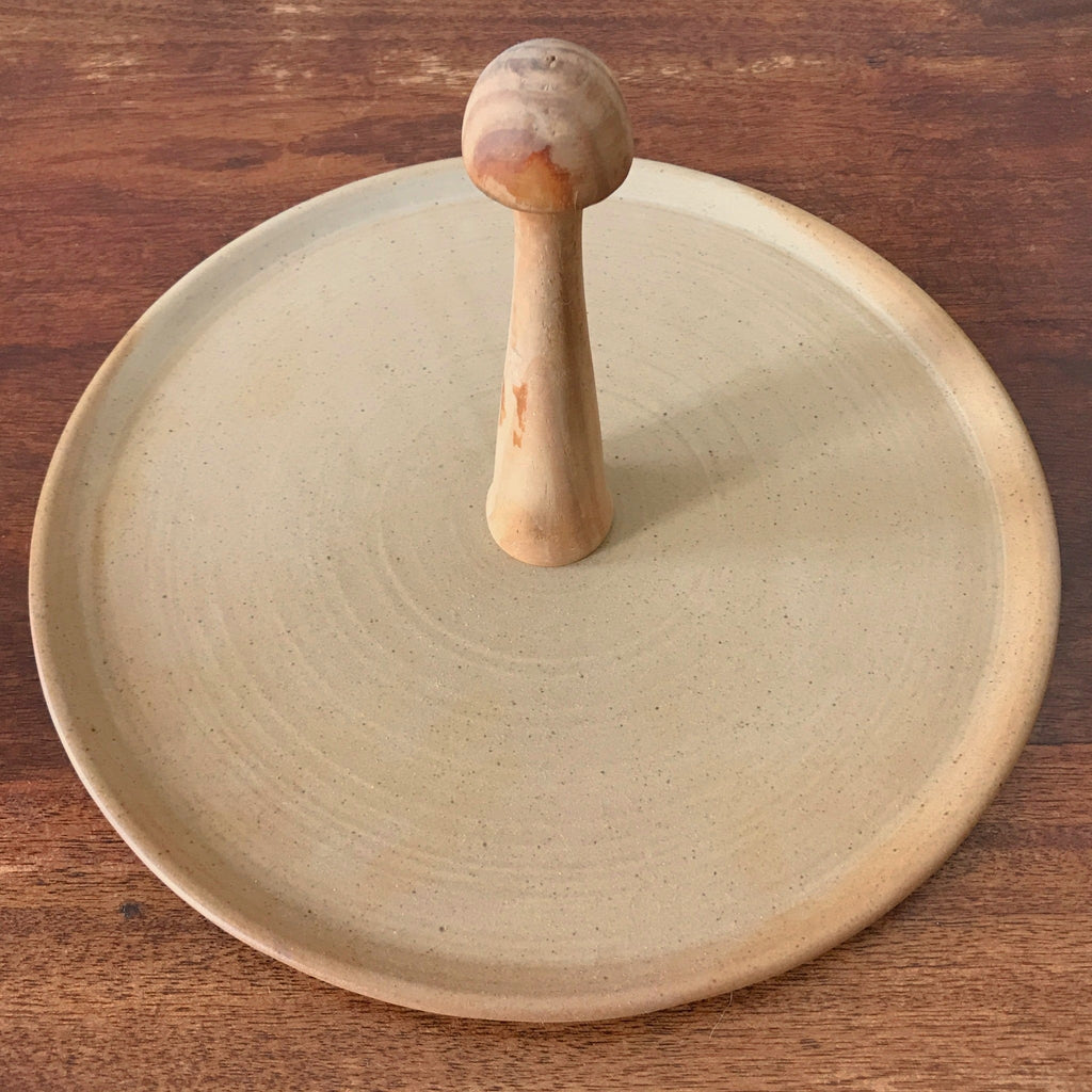 Plateau à fromage vintage en grès de CNP Grès Village France par Hello Broc brocante en ligne