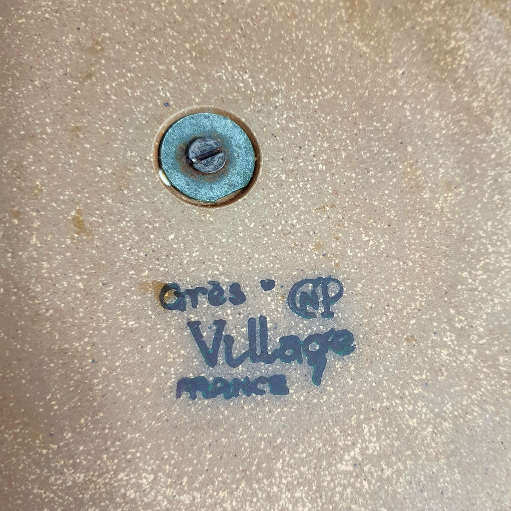 Plateau à fromage vintage en grès de CNP Grès Village France par Hello Broc brocante en ligne