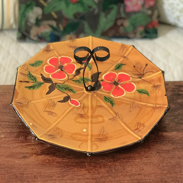 Plateau à fromage Poët Laval en céramique 1960 / 1970 par Hello Broc brocante en ligne