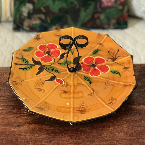 Plateau à fromage Poët Laval en céramique 1960 / 1970 par Hello Broc brocante en ligne
