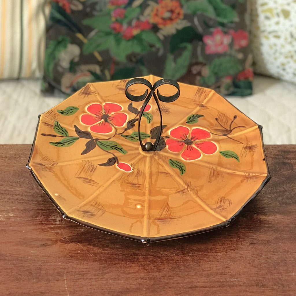 Plateau à fromage Poët Laval en céramique 1960 / 1970 par Hello Broc brocante en ligne