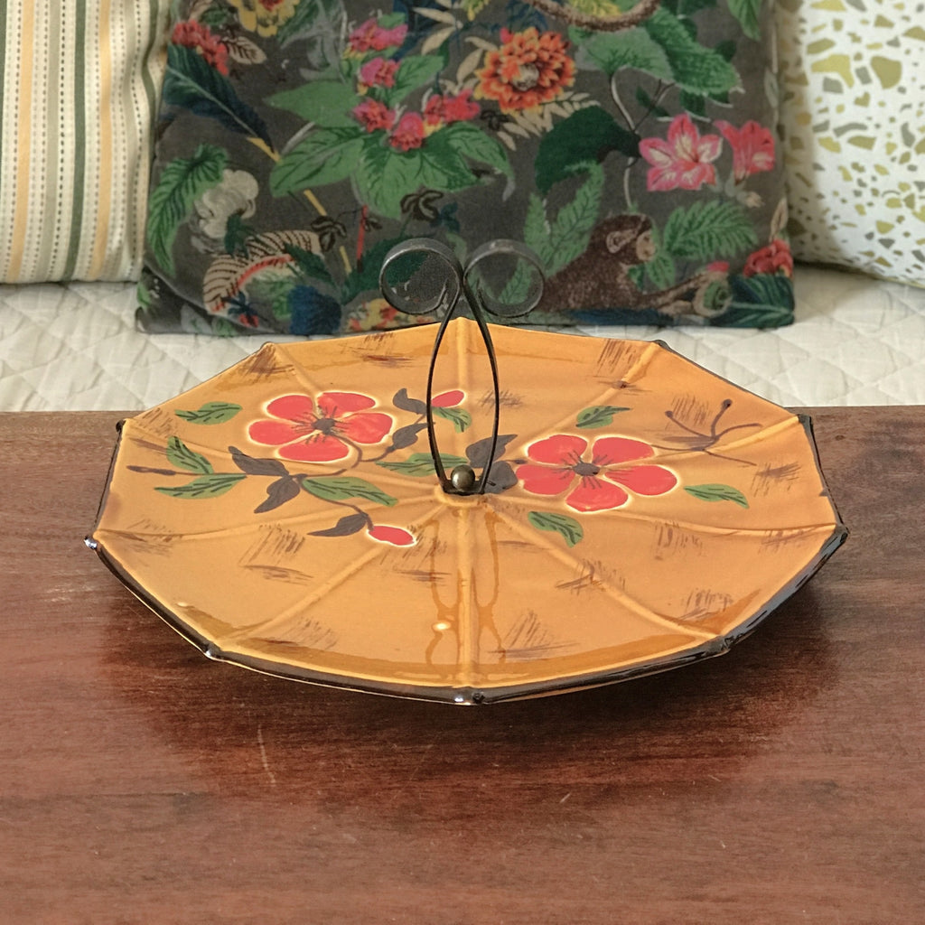 Plateau à fromage Poët Laval en céramique 1960 / 1970 par Hello Broc brocante en ligne