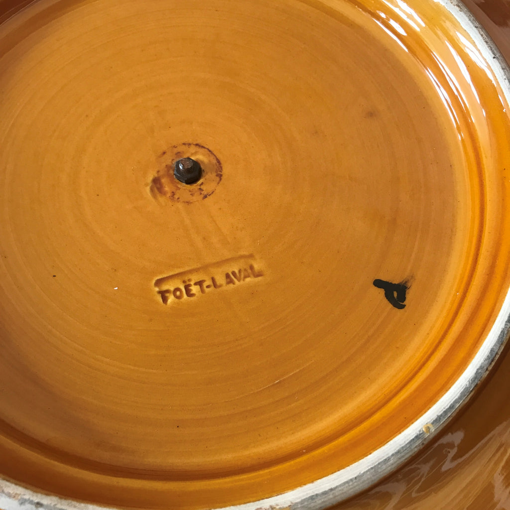 Plateau à fromage Poët Laval en céramique 1960 / 1970 par Hello Broc brocante en ligne