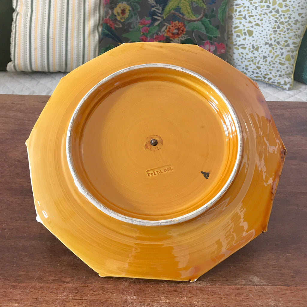 Plateau à fromage Poët Laval en céramique 1960 / 1970 par Hello Broc brocante en ligne