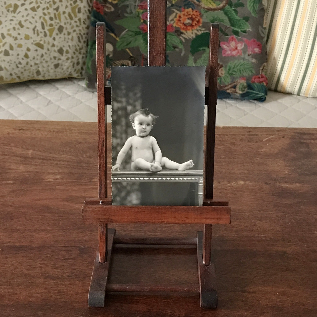 Carte postale ancienne CPA noir et blanc sépia thème bébé par Hello Broc brocante en ligne