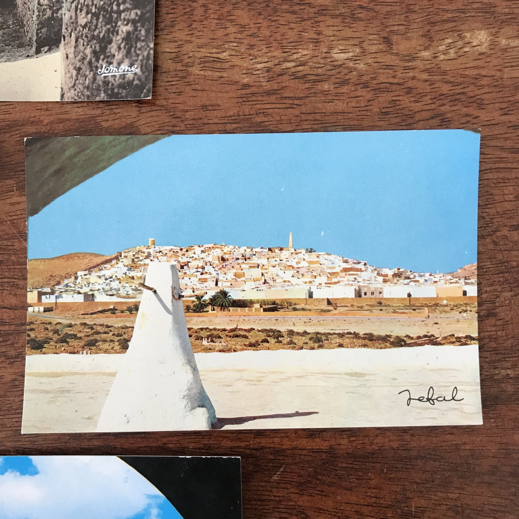 Lot de 6 cartes postales anciennes colorisées souvenir de Ghardaia Algérie par Hello Broc brocante en ligne