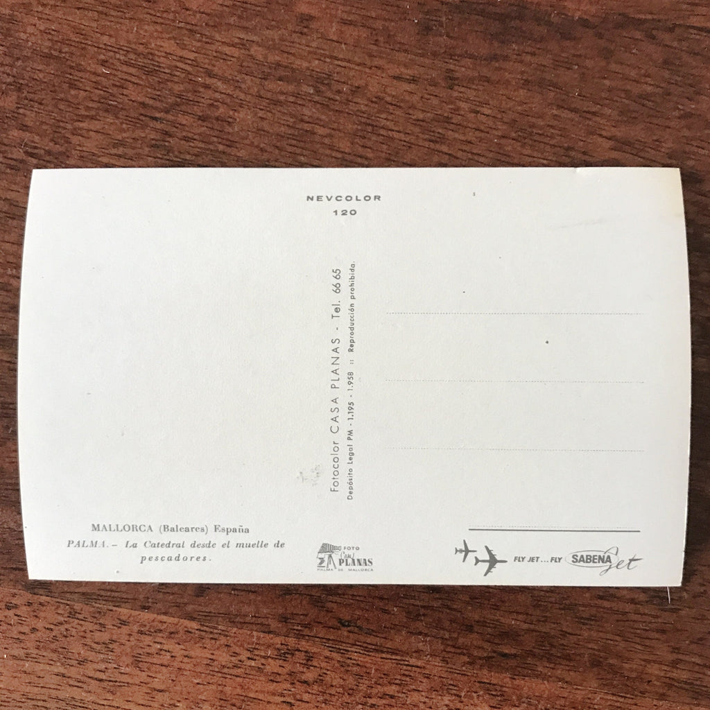 Lot de 3 cartes postales anciennes colorisées souvenir de Palma Majorque (Mallorca Baleares) Espagne années 60 format 14 x 9 cm par Hello Broc brocante en ligne