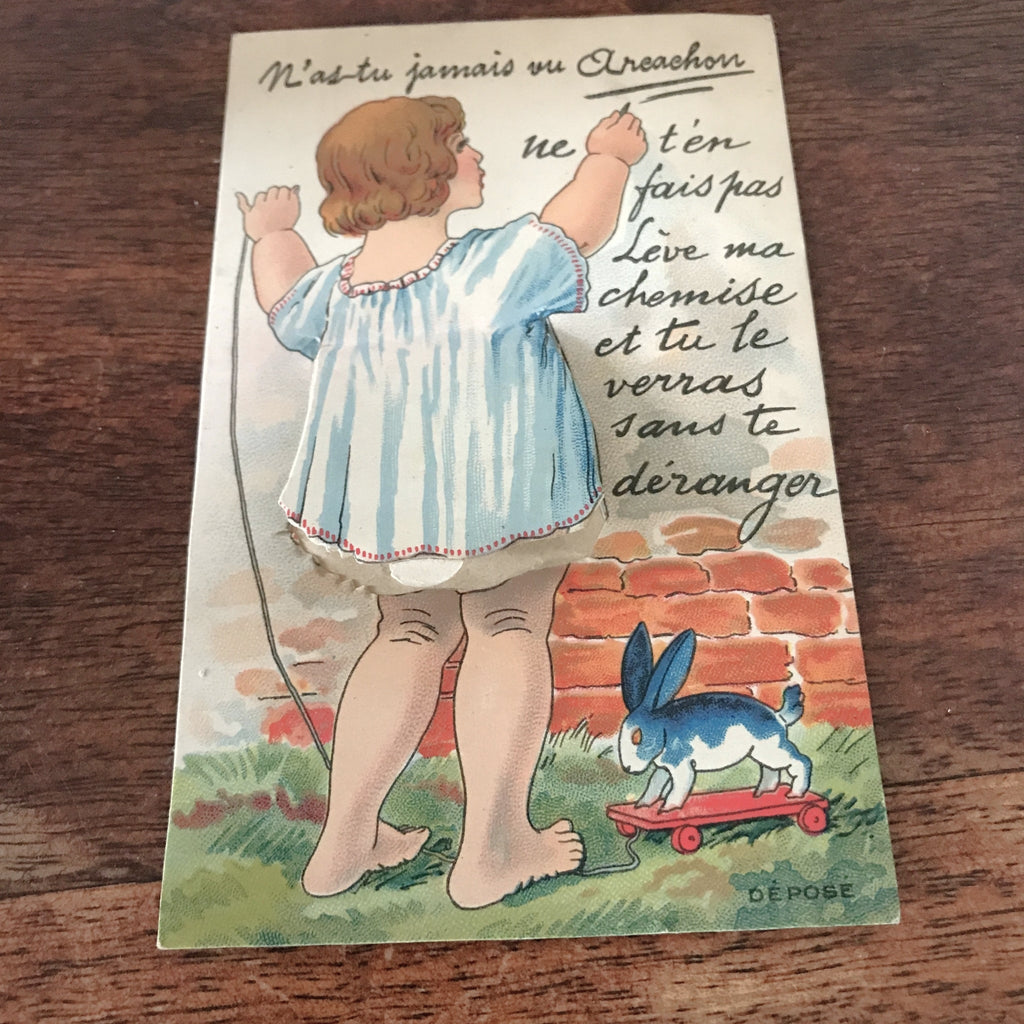 Carte postale ancienne CPA couleur années 20 N'as-tu jamais vu Arcachon par Hello Broc brocante en ligne