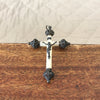 Pendentif croix pectorale en nacre et métal noirci Napoléon III - Hello Broc brocante en ligne