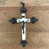 Pendentif croix pectorale en nacre et métal noirci Napoléon III - Hello Broc brocante en ligne