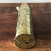 Paire douilles obus d'artillerie 1914 - 1918 gravé Roses - Art Nouveau par Hello Broc brocante en ligne