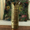 Paire douilles obus d'artillerie 1914 - 1918 gravé Roses - Art Nouveau par Hello Broc brocante en ligne