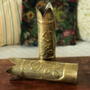 Paire douilles obus d'artillerie 1914 - 1918 gravé Roses - Art Nouveau par Hello Broc brocante en ligne