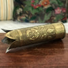 Paire douilles obus d'artillerie 1914 - 1918 gravé Roses - Art Nouveau par Hello Broc brocante en ligne