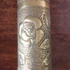 Paire douilles obus d'artillerie 1914 - 1918 gravé Roses - Art Nouveau par Hello Broc brocante en ligne