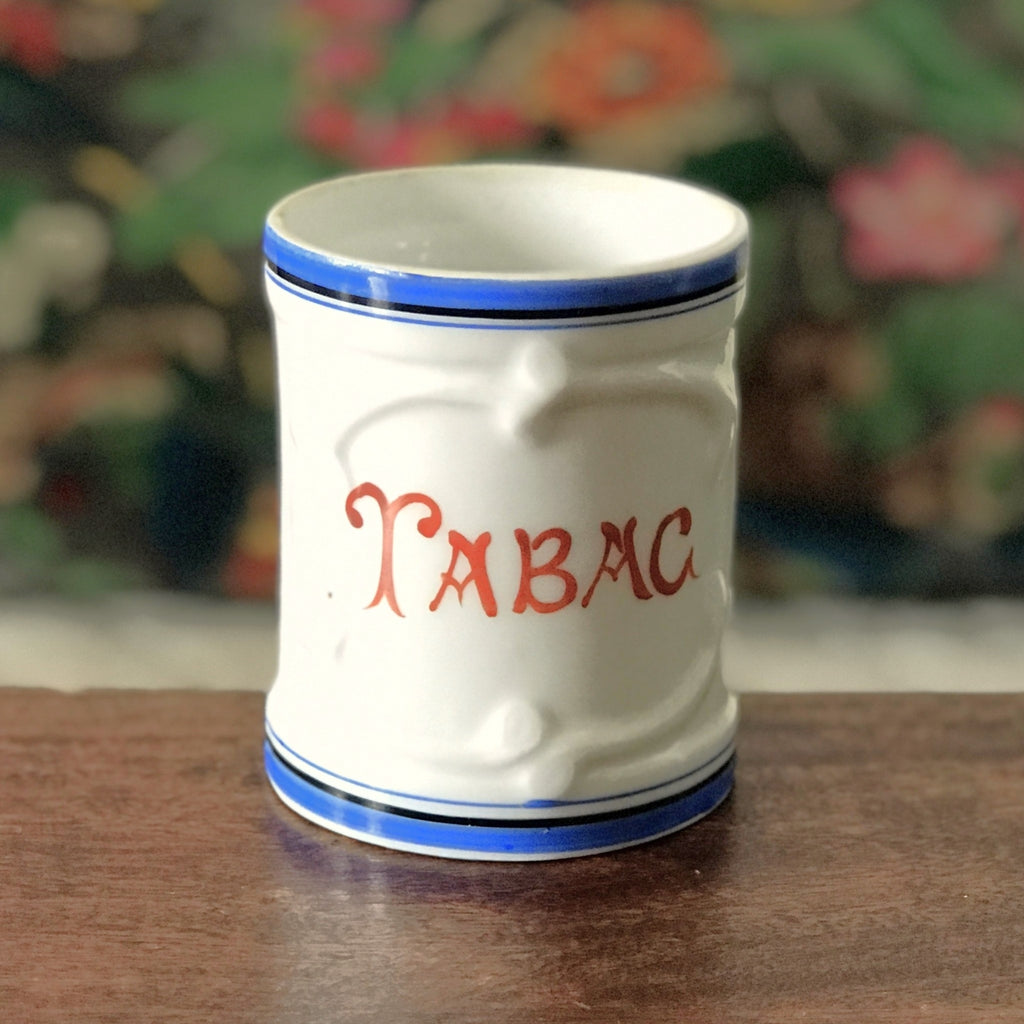 Pot à tabac pot à crayons ou à pinceaux original en céramique ADP sans couvercle par Hello Broc brocante en ligne