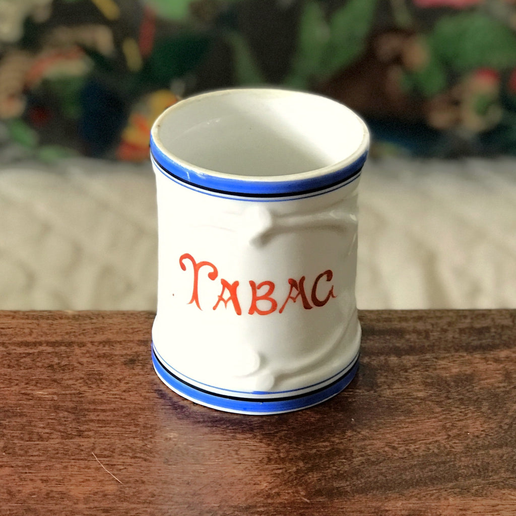 Pot à tabac pot à crayons ou à pinceaux original en céramique ADP sans couvercle par Hello Broc brocante en ligne