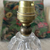 Pied de lampe de chevet cristal taillé et bronze, base miroir hauteur de 17 cm par Hello Broc brocante en ligne