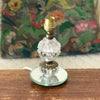 Pied de lampe de chevet cristal taillé et bronze, base miroir hauteur de 17 cm par Hello Broc brocante en ligne