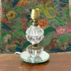 Pied de lampe de chevet cristal taillé et bronze, base miroir hauteur de 17 cm par Hello Broc brocante en ligne