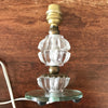 Pied de lampe de chevet cristal taillé et bronze, base miroir hauteur de 17 cm par Hello Broc brocante en ligne