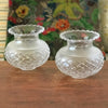 Paire d'abat-jour vintage en cristal moulé à effets années 50 / 60 par Hello Broc brocante en ligne