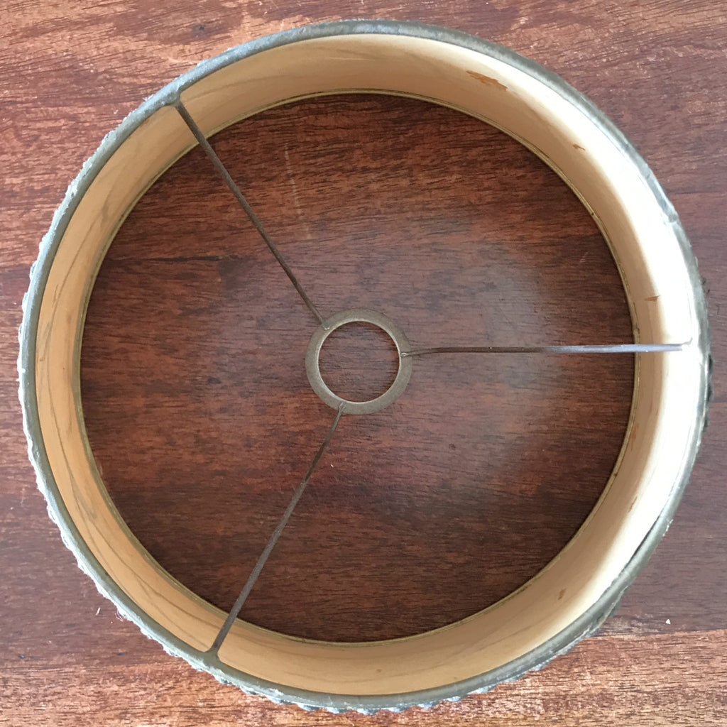 Abat-jour ancien en papier imitation marbre hauteur 14 cm par Hello Broc brocante en ligne