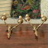Paire d'appliques double ou à deux branches en bronze doré par Hello Broc brocante en ligne