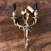Paire d'appliques double ou à deux branches en bronze doré par Hello Broc brocante en ligne